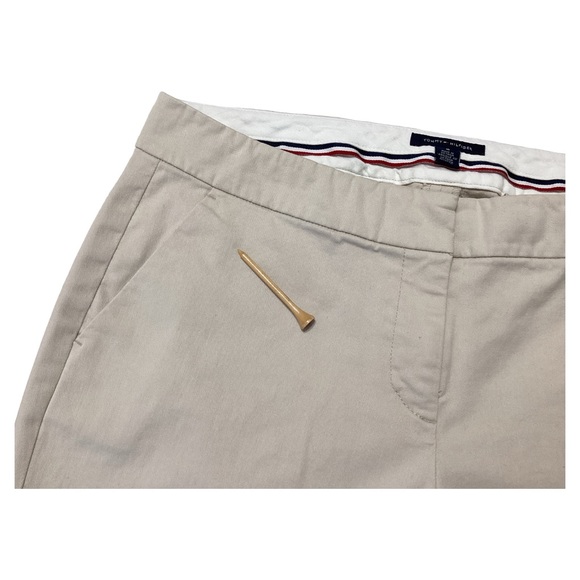 Tommy Hilfiger Women's Beige Straight Leg Relaxed Fit Mid Rise Khaki Pants Sz 10 - Picture 14 of 16